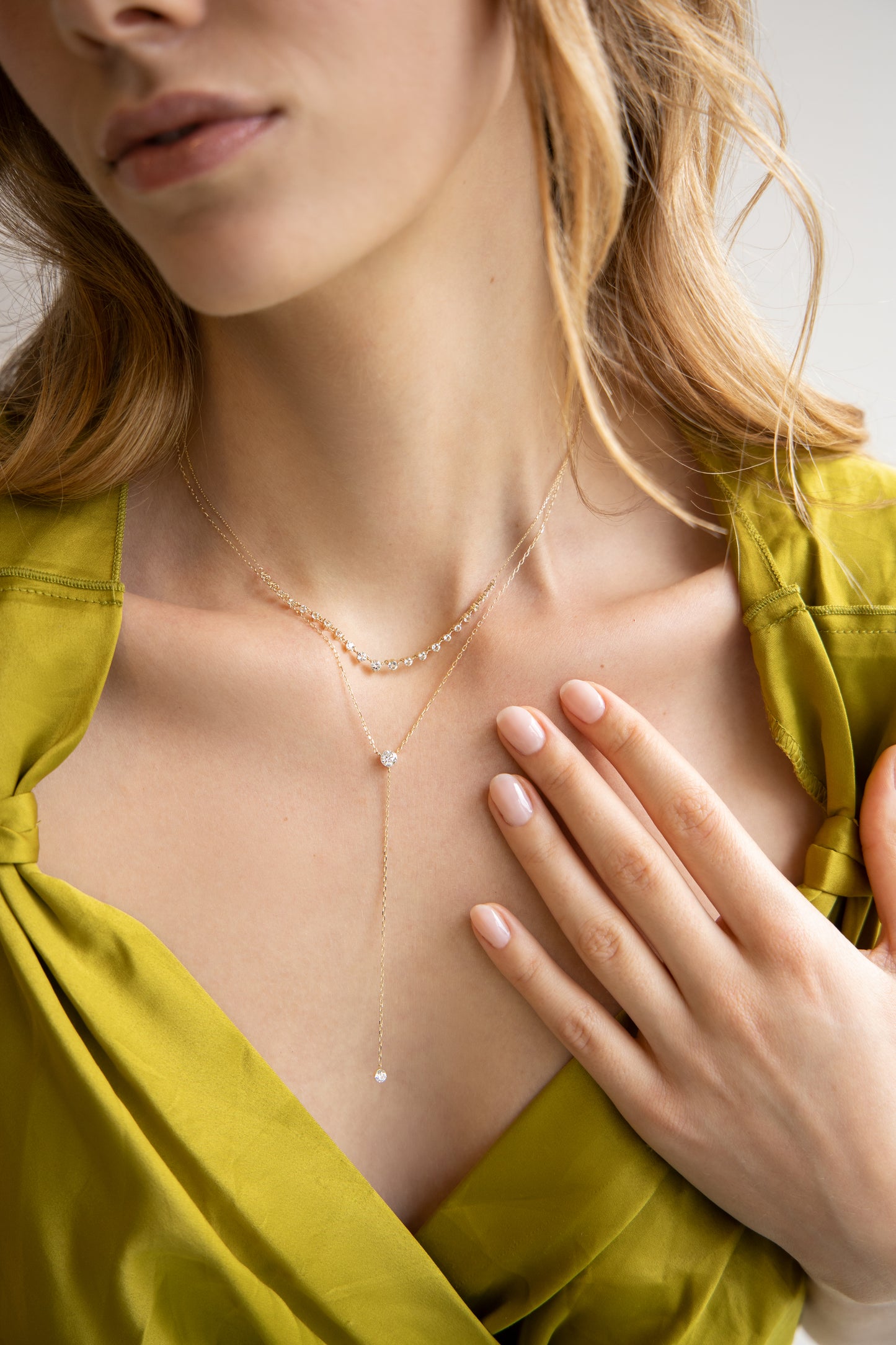 White Topaz Garland Necklace