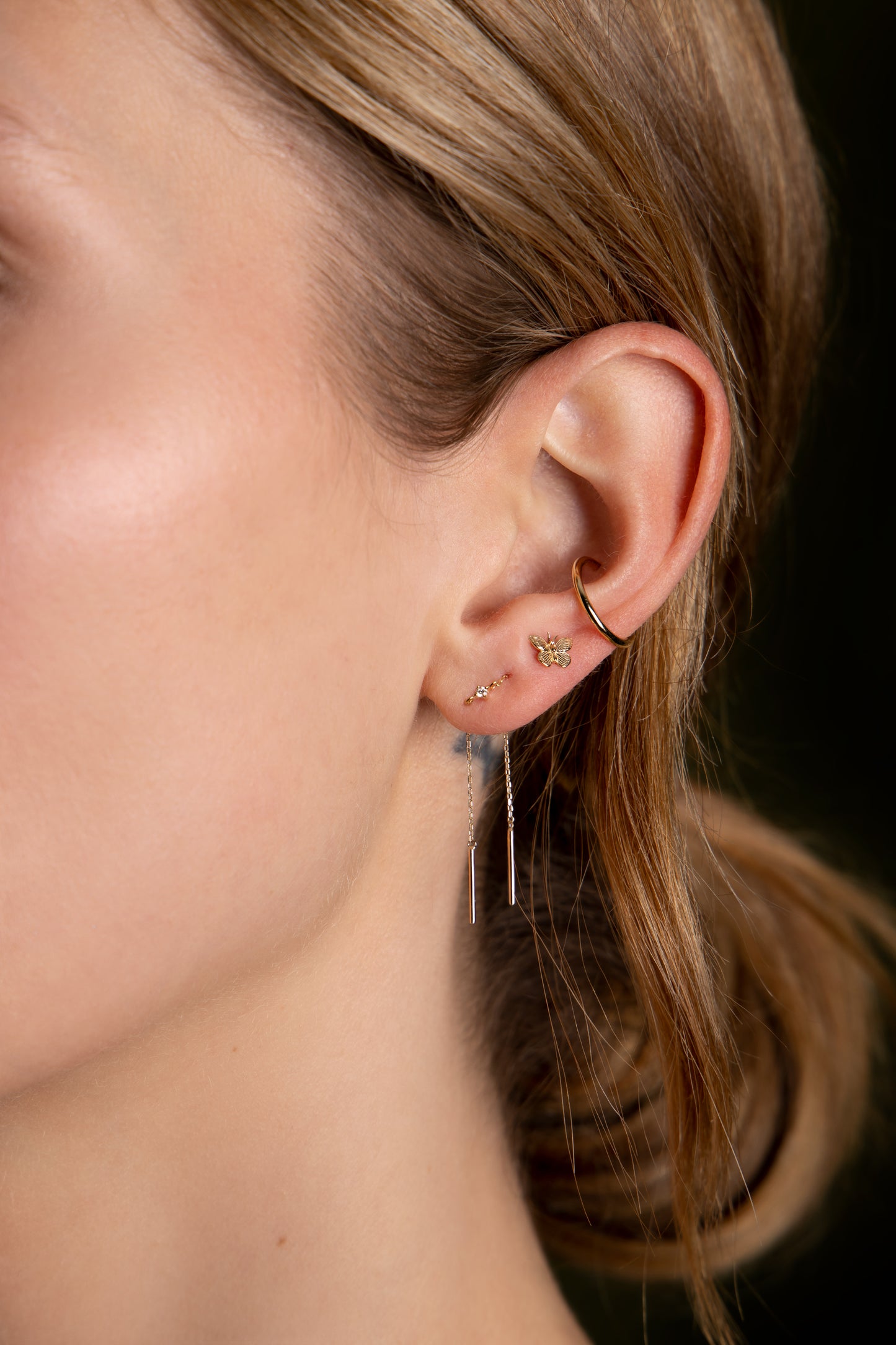 Sparkly Threader Diamond Earring (Single)