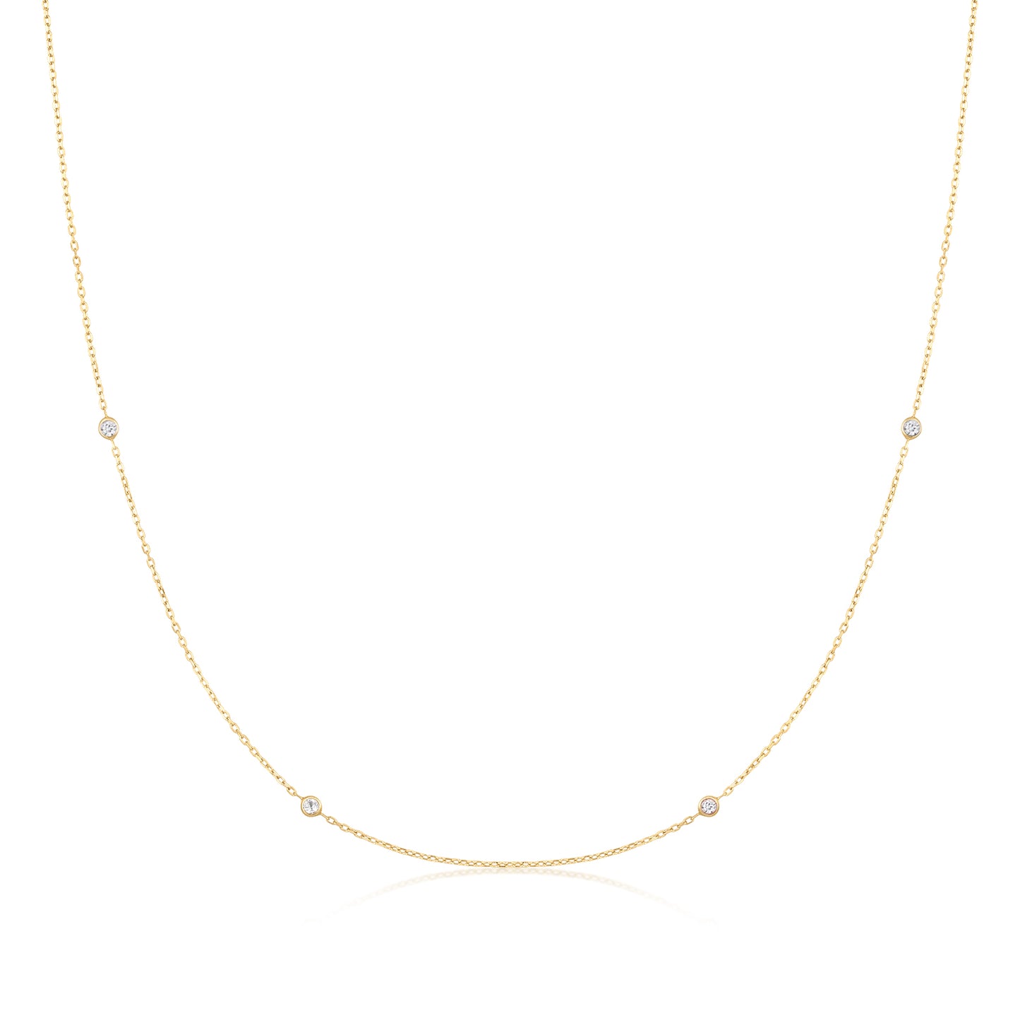 Sparkle By The Yard Diamond Gold Necklace