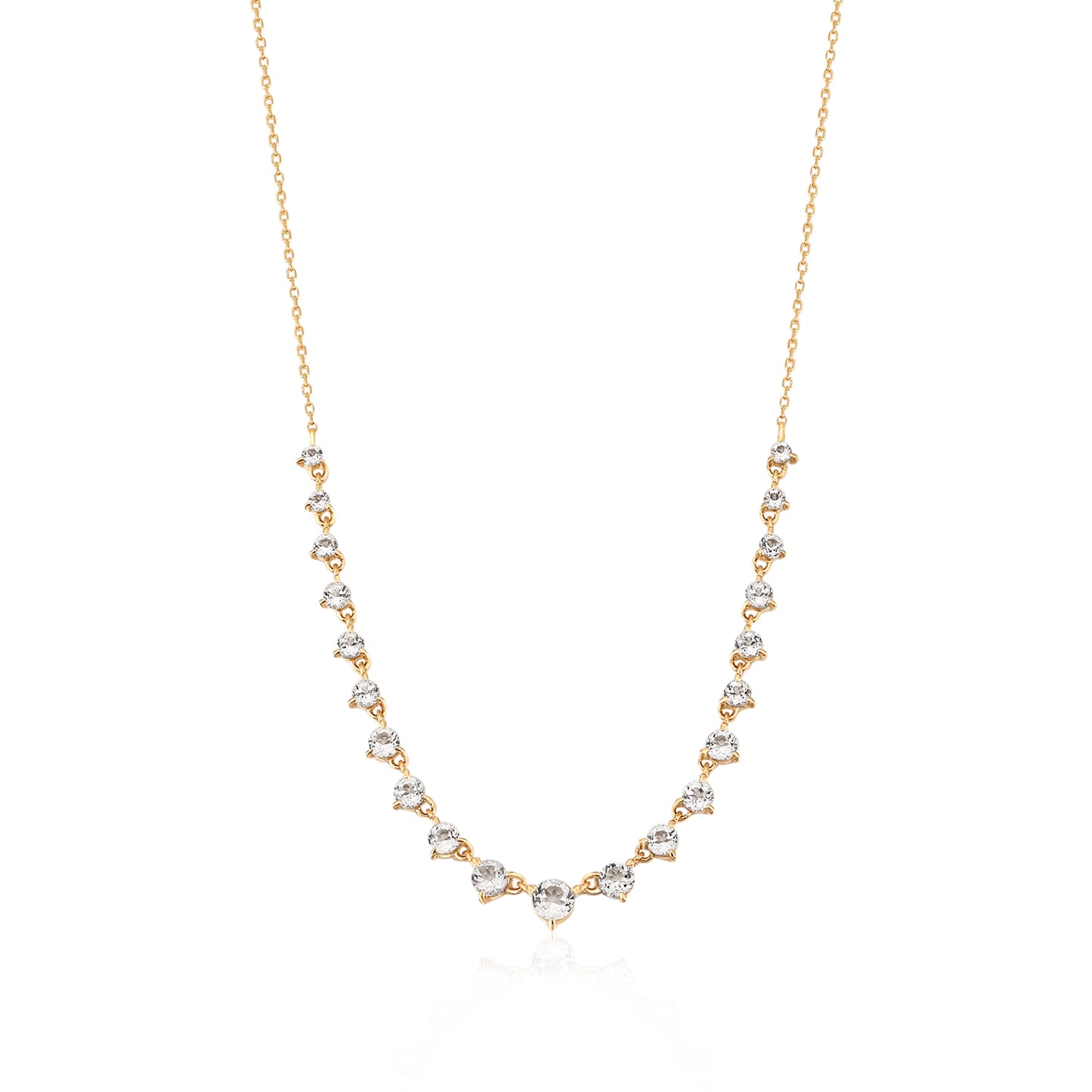 White Topaz Garland Necklace
