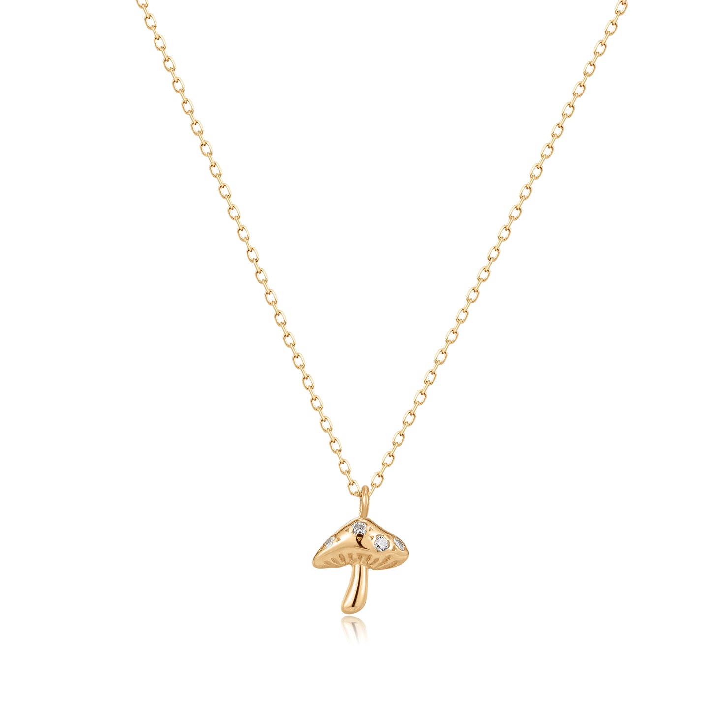 Magic Mushroom Gold Diamond Necklace