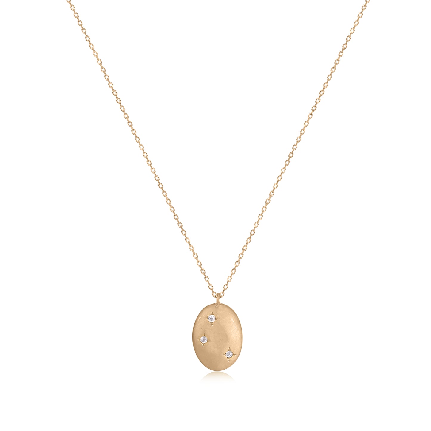 Star Trifecta Diamond Gold Necklace