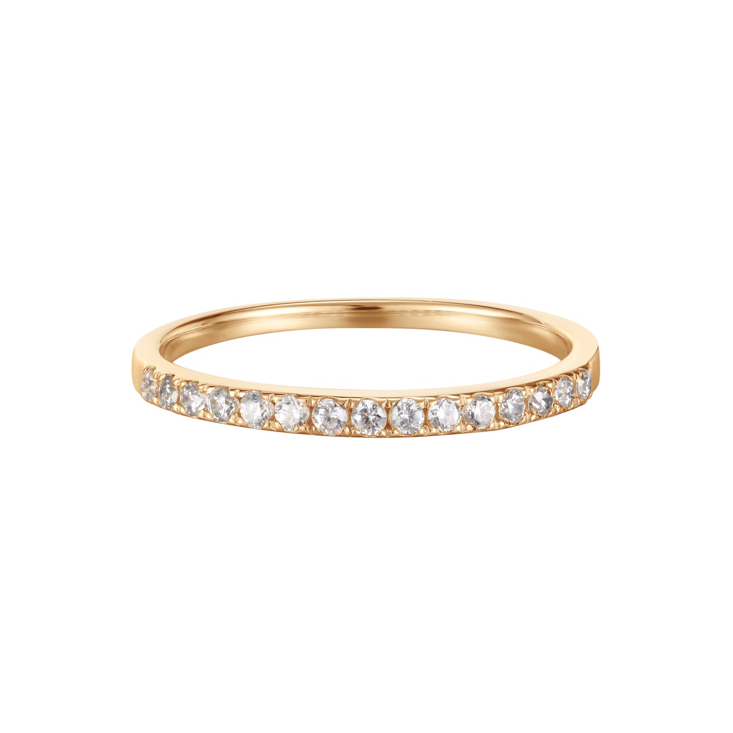 Semi Eternity Gold Diamond Ring