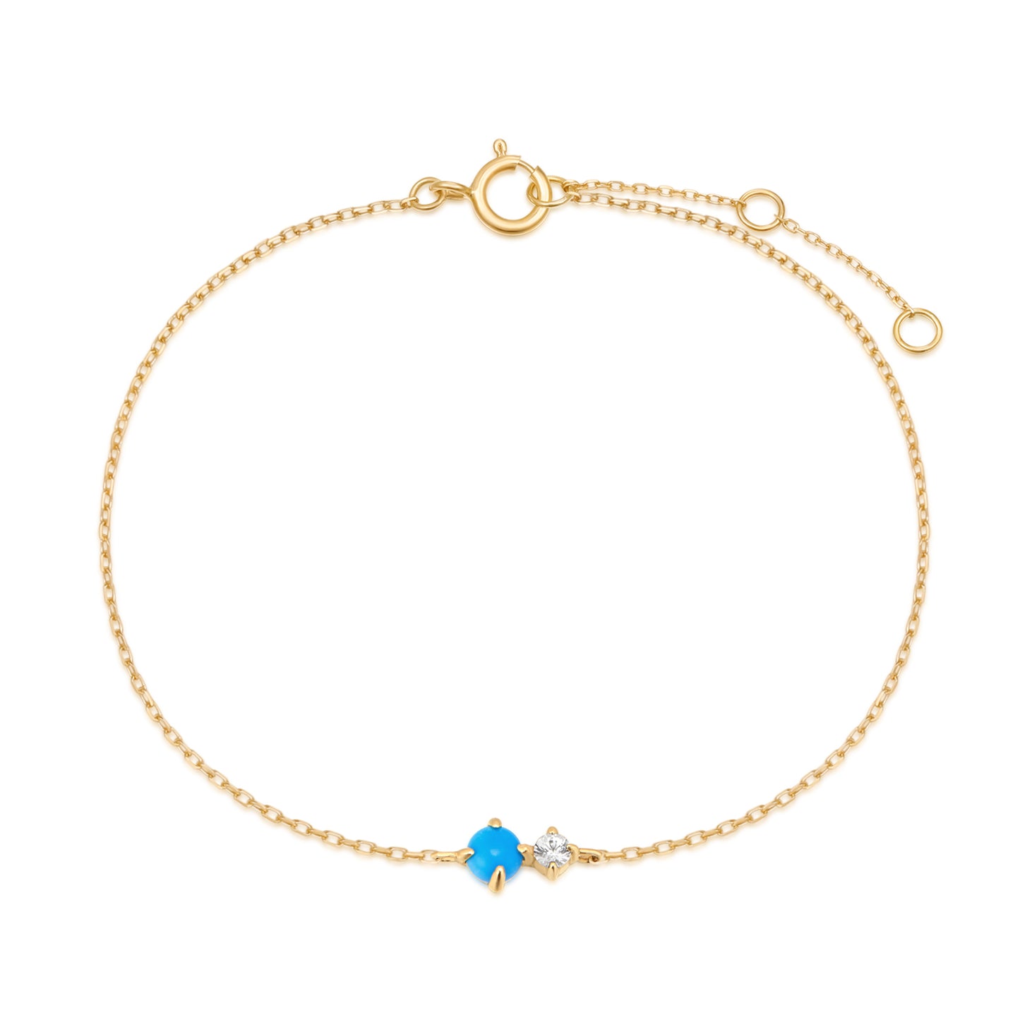 Malibu Shore Turquoise White Sapphire Bracelet