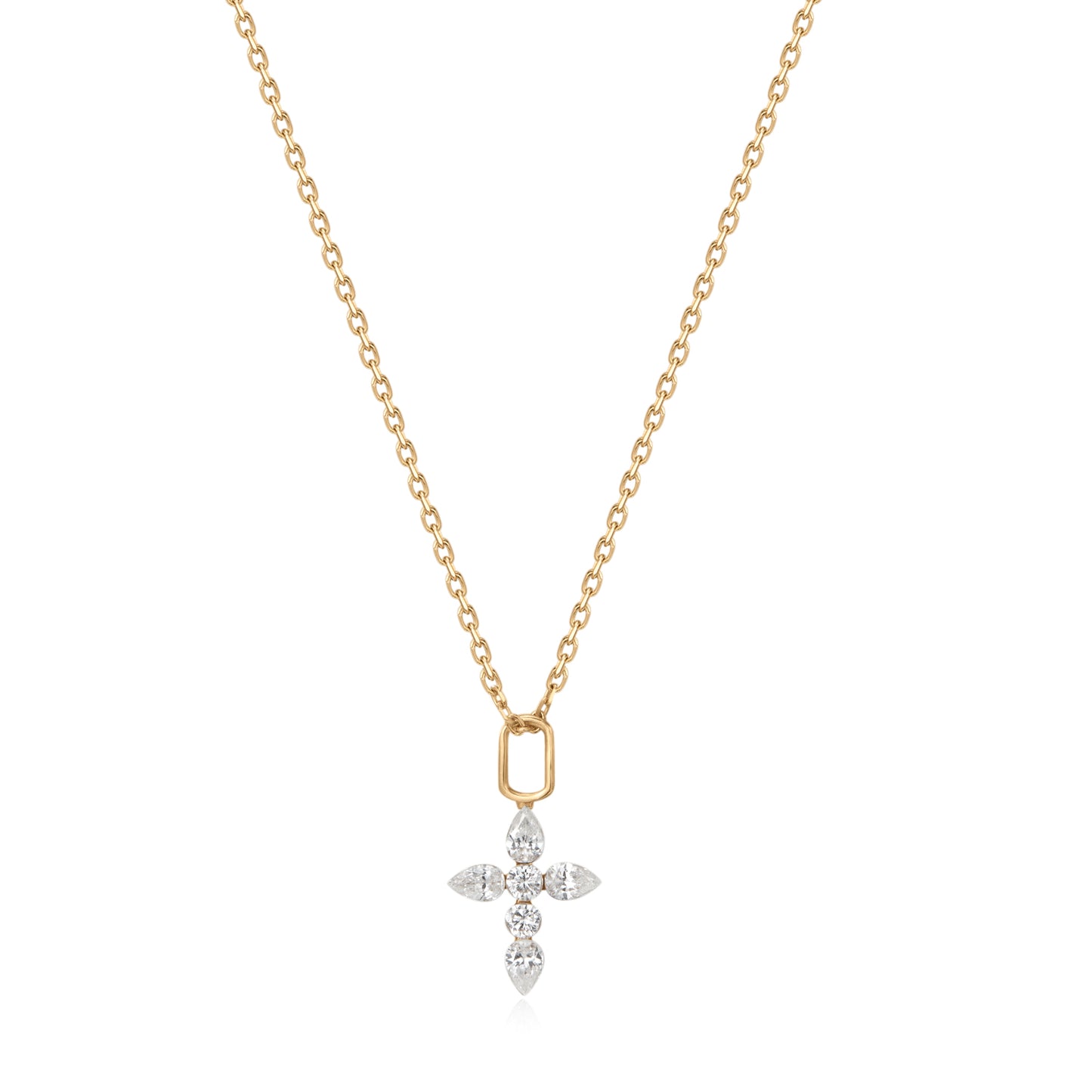 Goth Cross Lab Diamond Necklace
