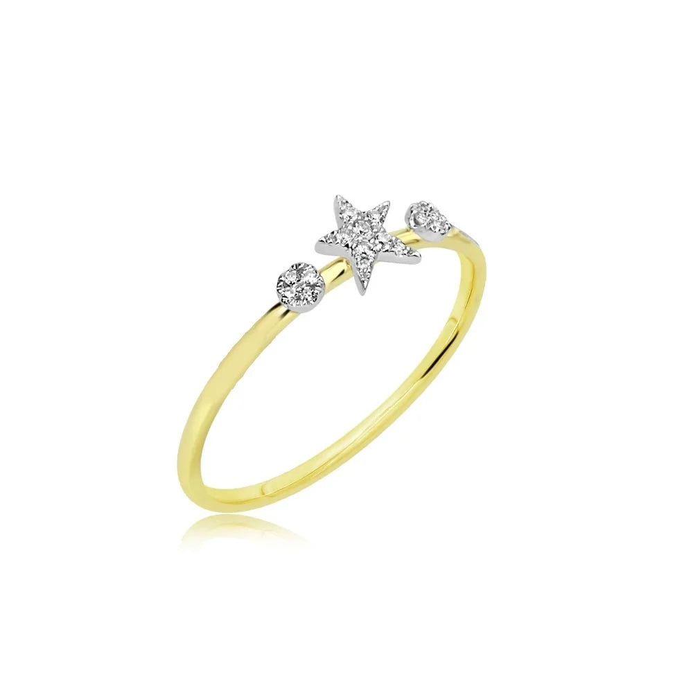 Star Gold Diamond Ring