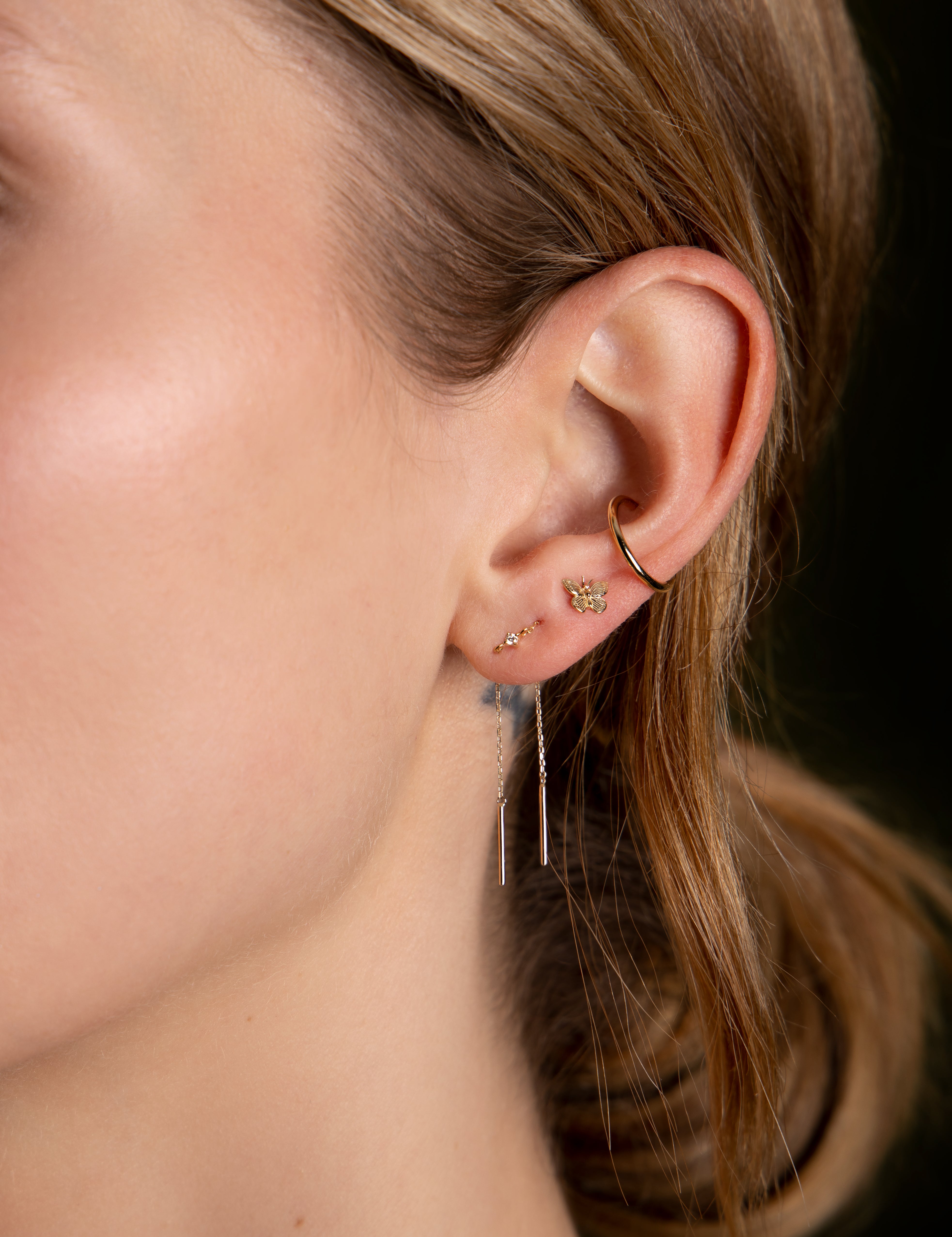 Sparkly Threader Diamond Earring (Single)