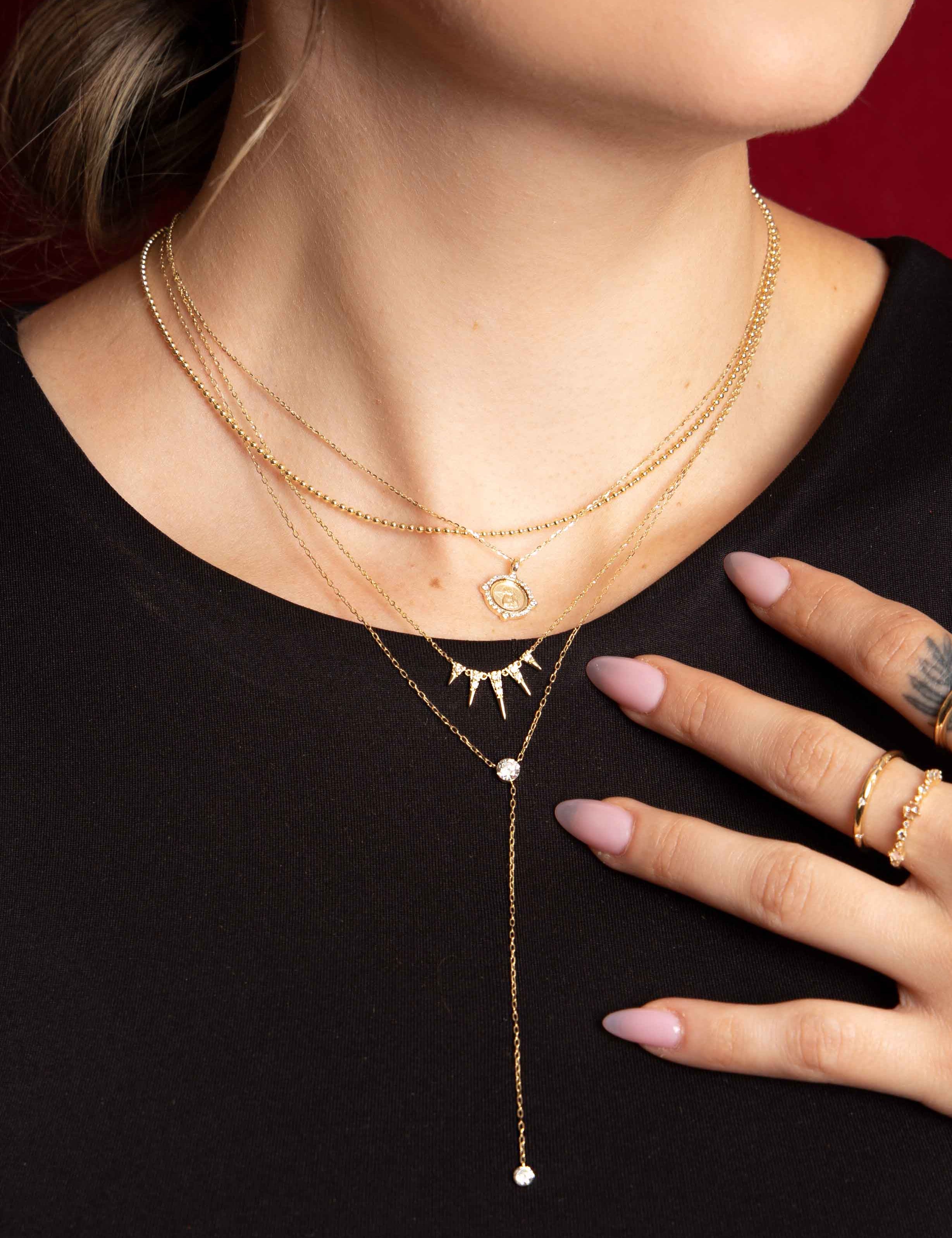Small Spikes Diamond Necklace