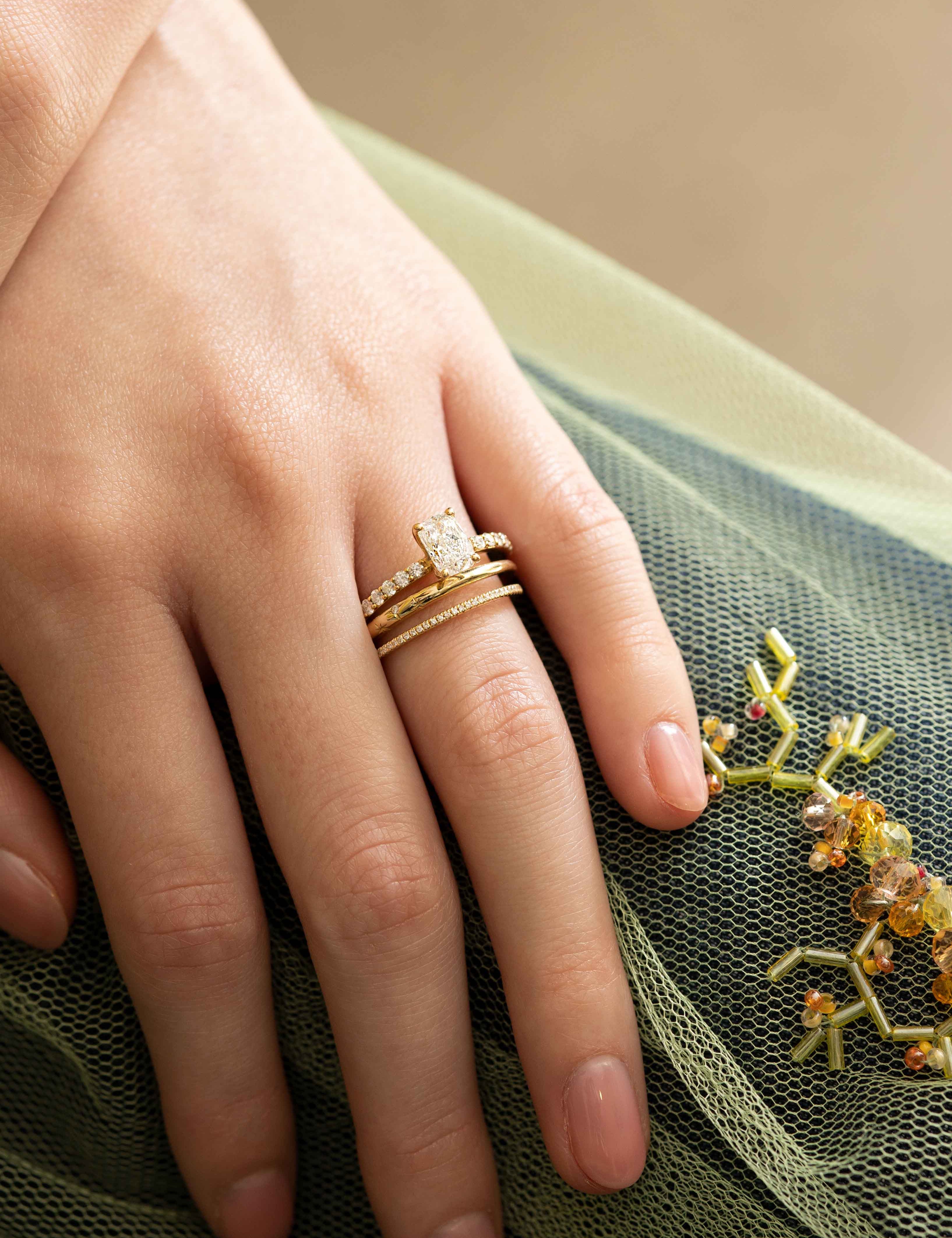 1.01ct Elongated Cushion Engagement Ring