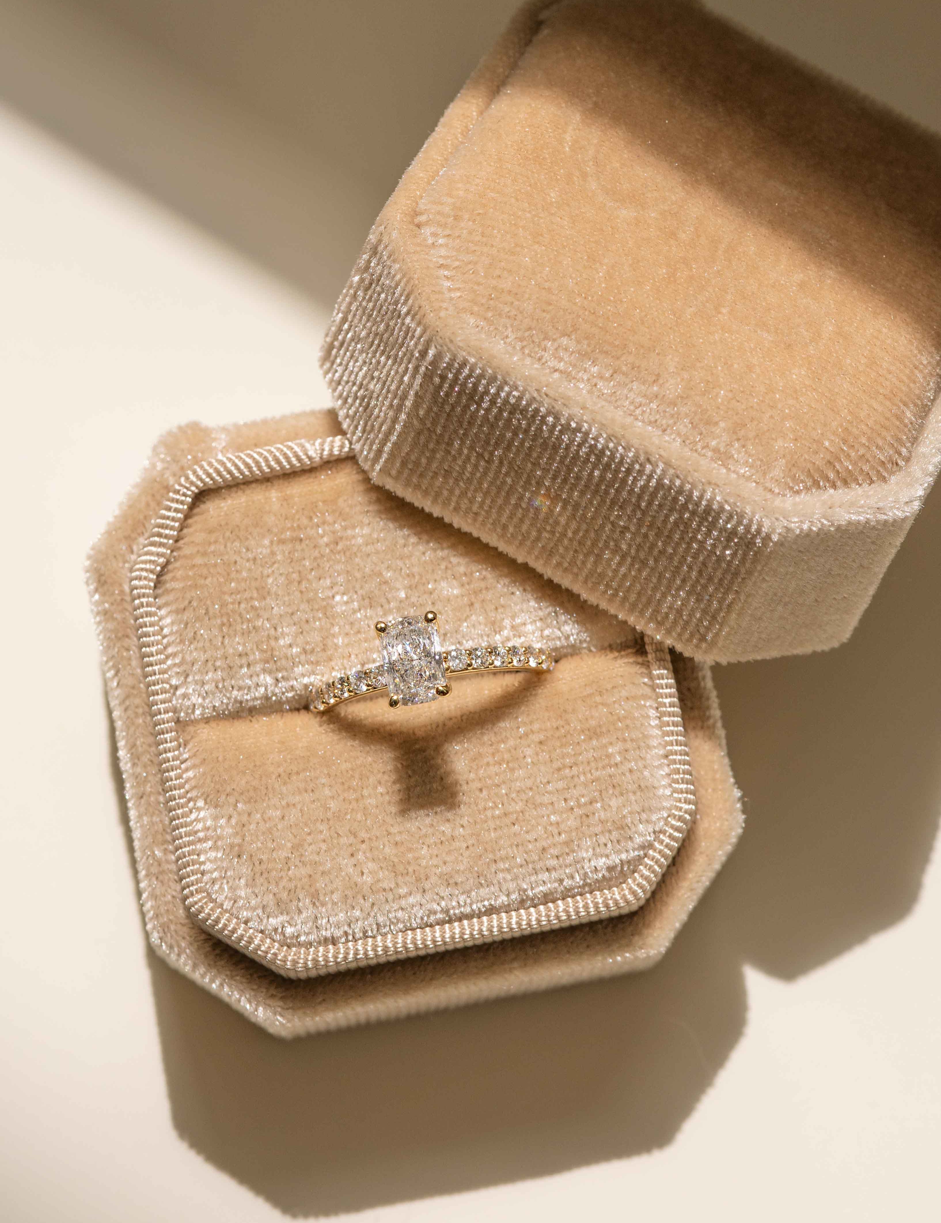 1.01ct Elongated Cushion Engagement Ring