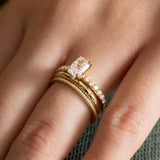 Stars & Diamond Gold Ring
