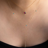 XO Rhodolite Garnet Charm