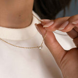 Heart Lab Diamond Bezel Solitaire Necklace