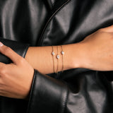 Emerald Bezel Lab Diamond Solitaire Bracelet