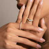 Marquise Bezel Pavé Lab Diamond Ring