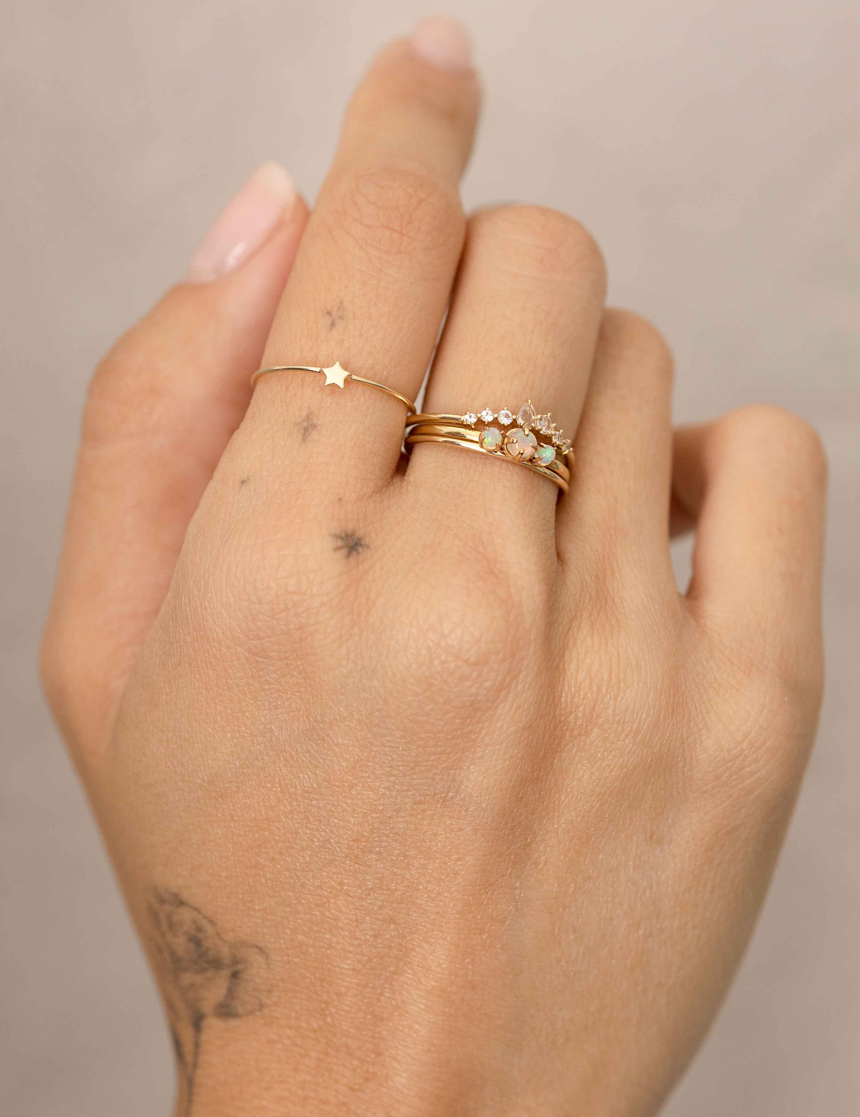 Seaside Three Opal Ring