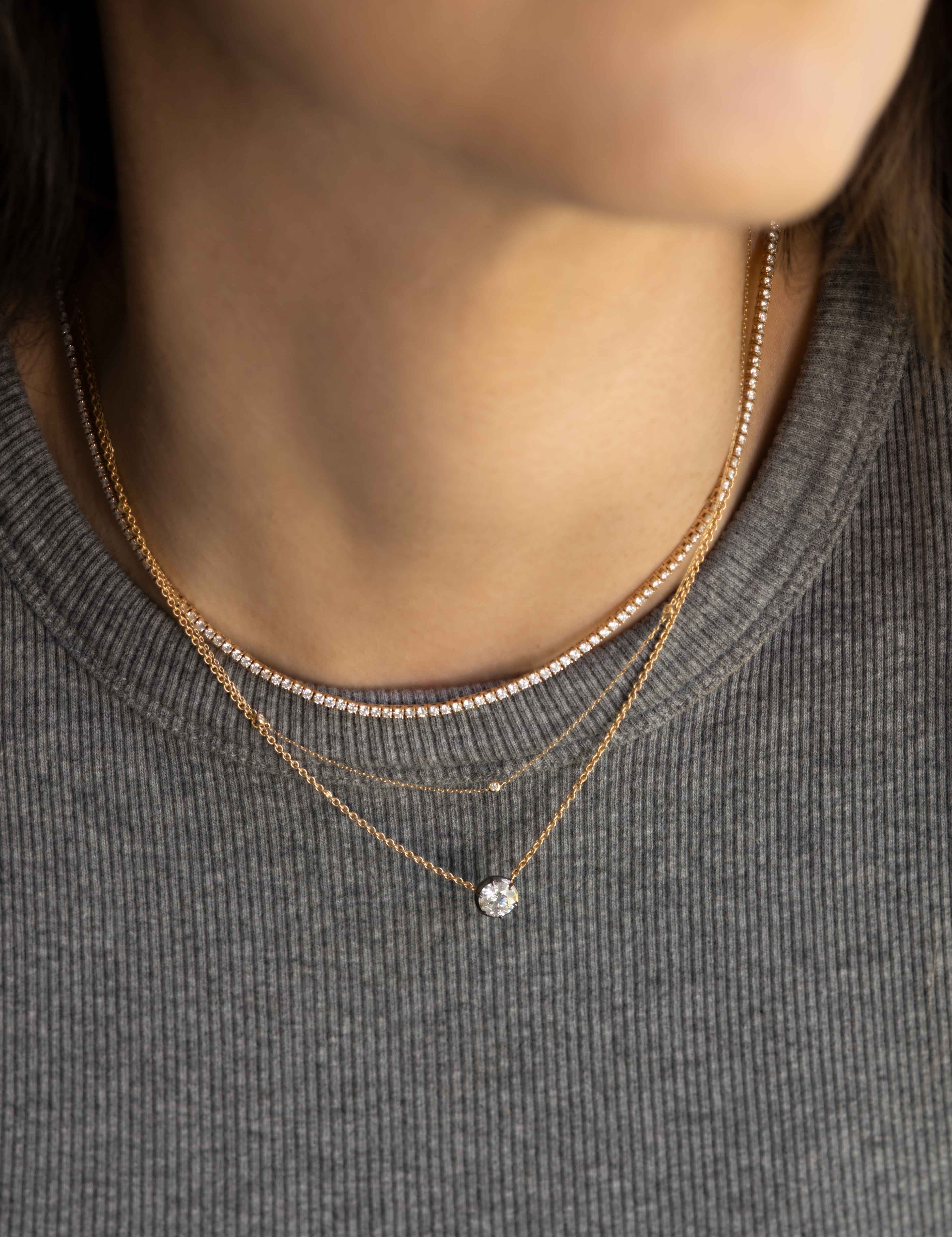 Sparkle By The Yard Diamond Gold Necklace