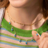 Golden Aura Paperclip Choker Necklace