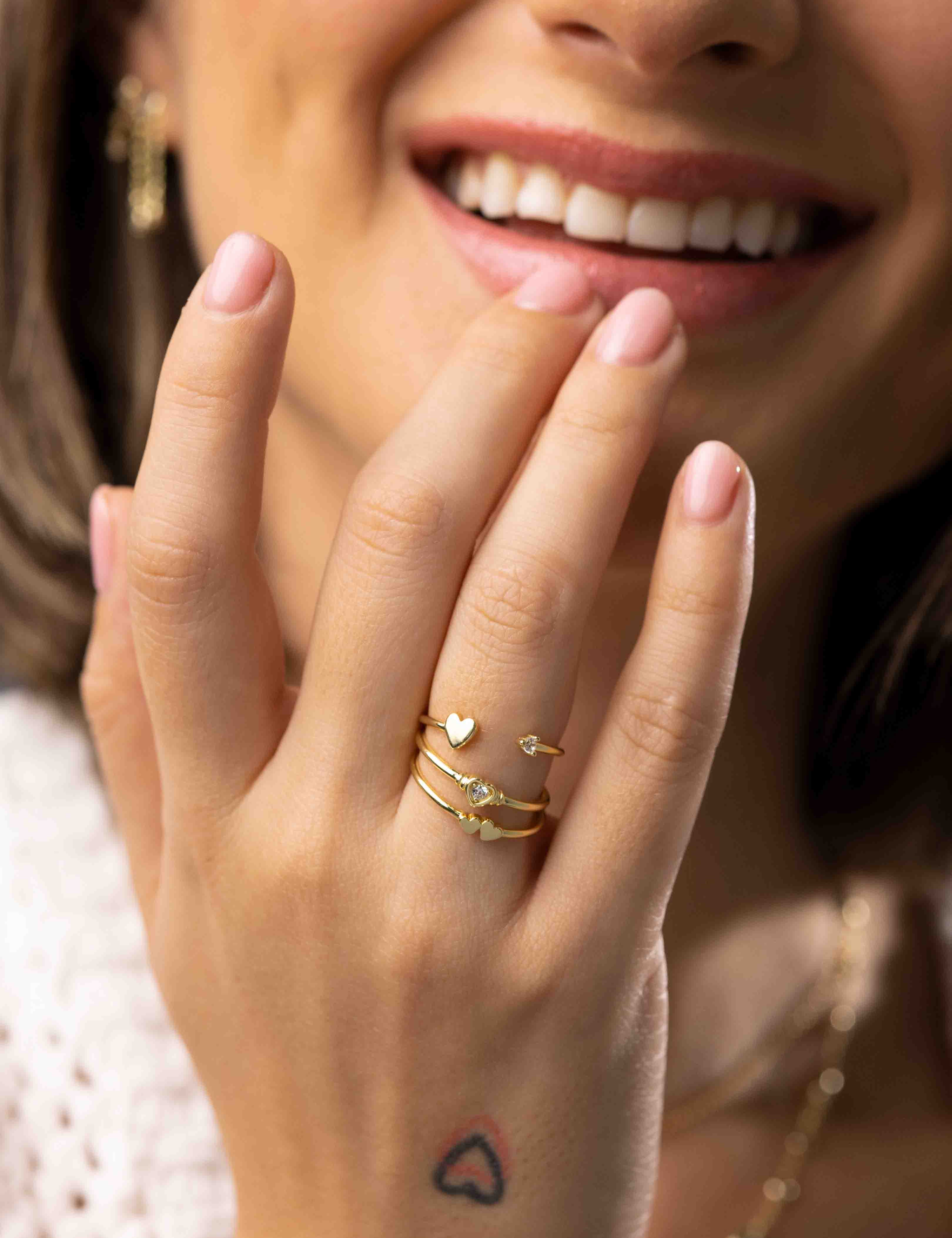Toi et Moi Tiny Hearts Ring