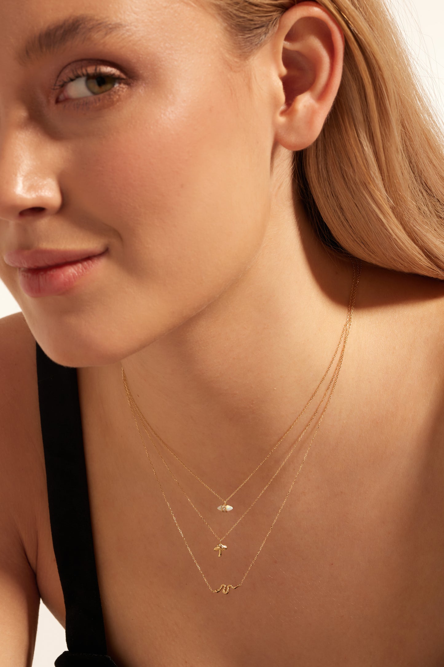 Smallest Snake Gold Necklace