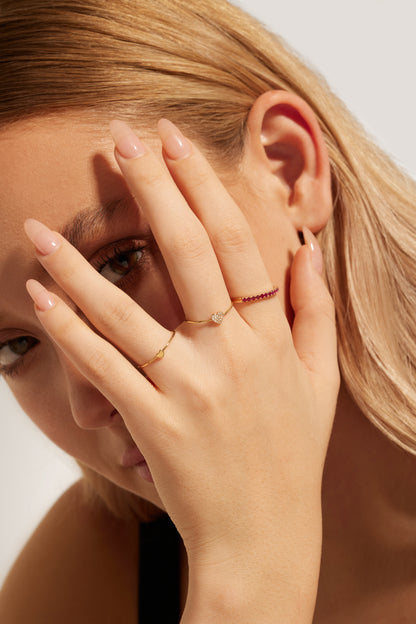 Raspberry Ruby Gold Ring