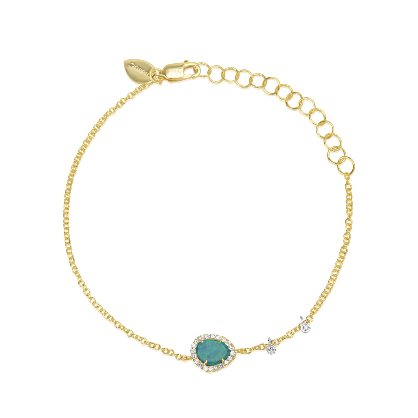 Signature Blue Opal Diamond Gold Bracelet