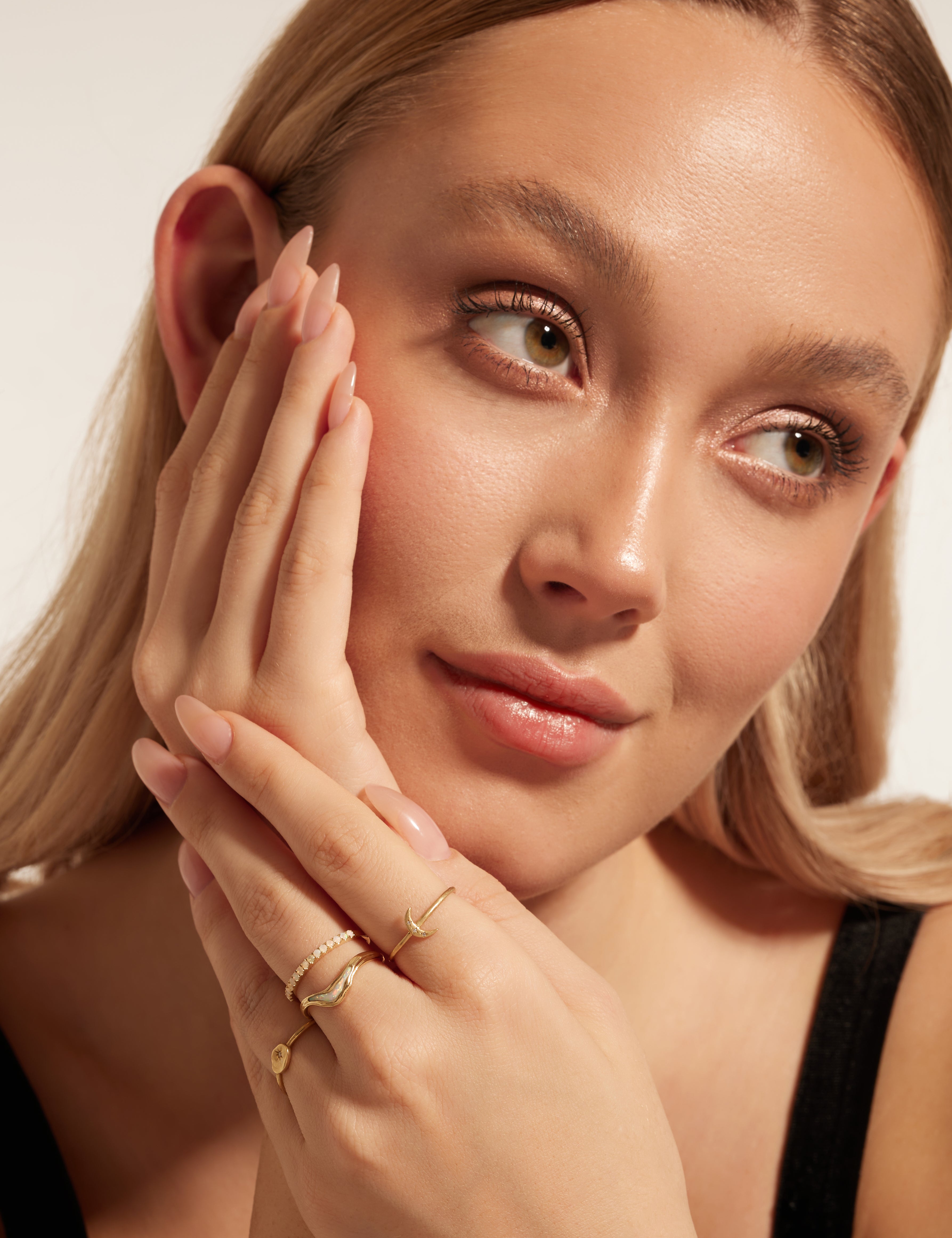 Single Star Diamond Gold Ring