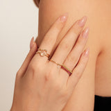 Fairy Teardrop Diamond Gold Ring
