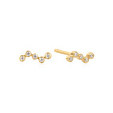 Bedazzled Diamond Gold Stud (Single)