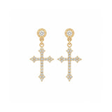 Edgy Cross Earrings (Pair)