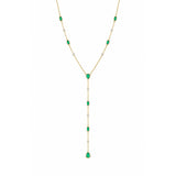 Emerald Green Lariat Necklace