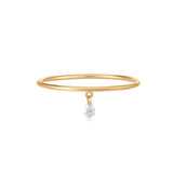 Fairy Teardrop Diamond Gold Ring