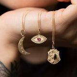 Evil Eye Ruby + Diamond Charm