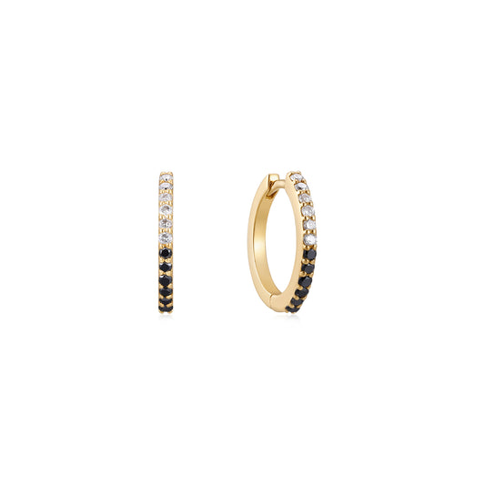 Balance Diamond Gold Hoop Earring - Single