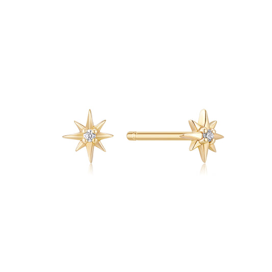 Tiny Sparks Diamond Gold Stud (Single)