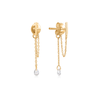 Fairy Teardrops Diamond Gold Earring (Single)