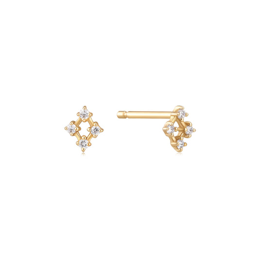 Queen of Diamonds Gold Stud (Single)