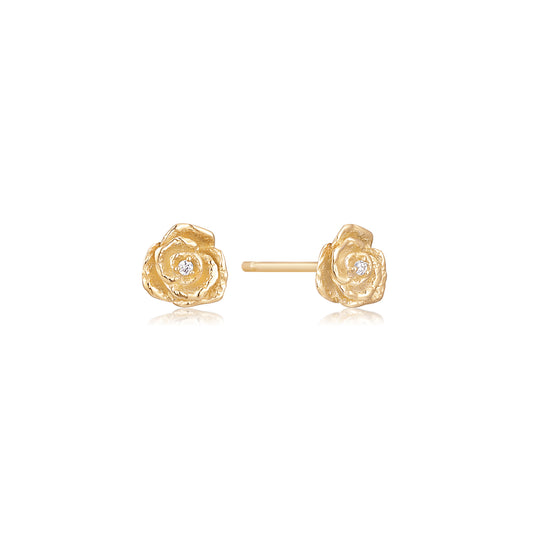 Love, Rosie Diamond Gold Studs (Pair)