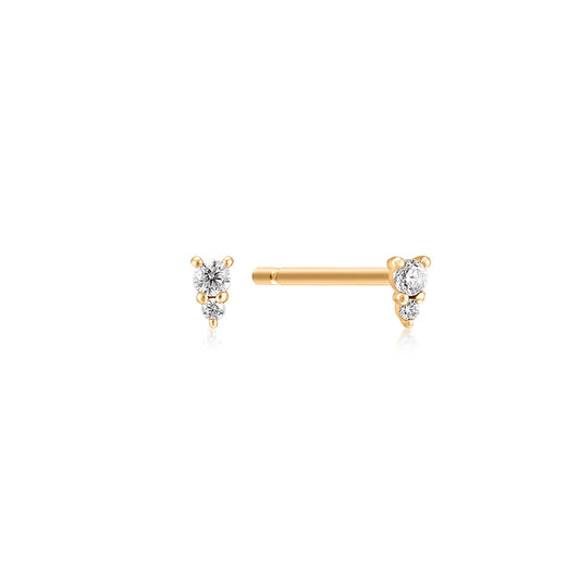 Little Troublemaker Diamond Gold Stud (Single)