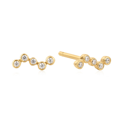 Bedazzled Diamond Gold Stud (Single)