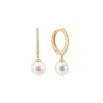 Darlin' Pearl & Diamond Earrings (Pair)