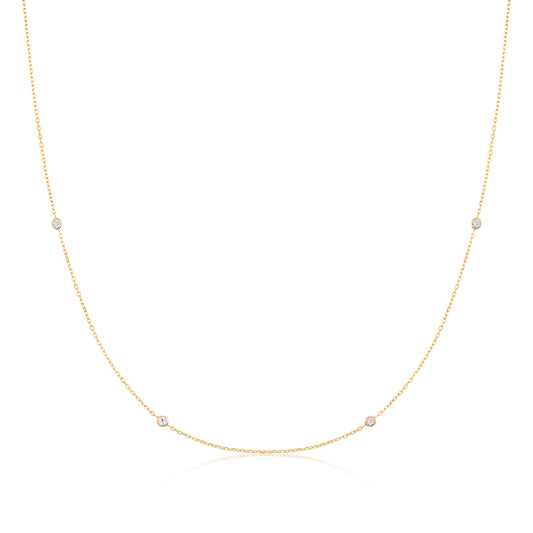 Sparkle By The Yard Diamond Gold Necklace