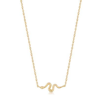 Smallest Snake Gold Necklace