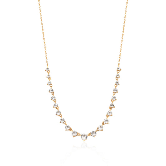 White Topaz Garland Necklace