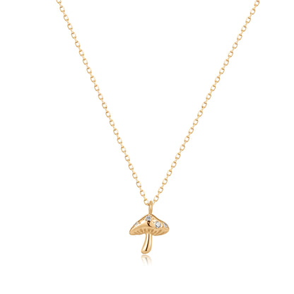 Magic Mushroom Gold Diamond Necklace