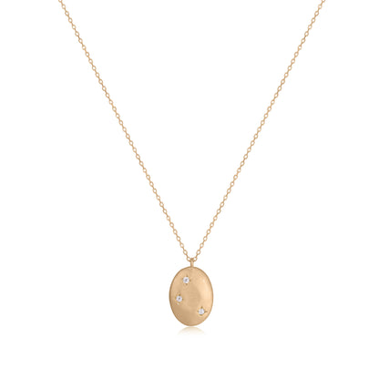 Star Trifecta Diamond Gold Necklace