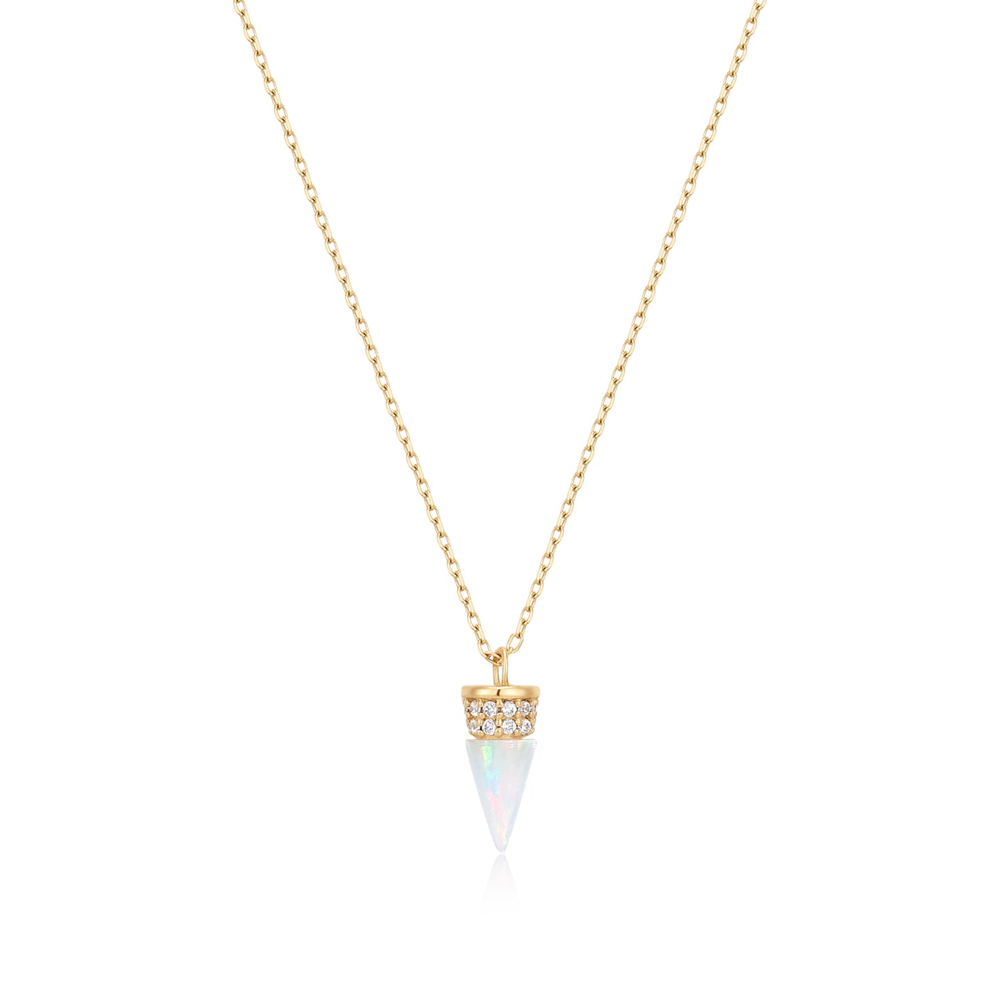 Forever Opalescent Diamond Gold Necklace