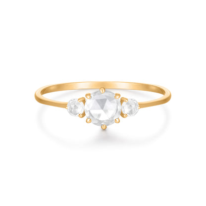 Snow On The Beach White Sapphire Gold Ring