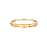 Stars & Diamond Gold Ring