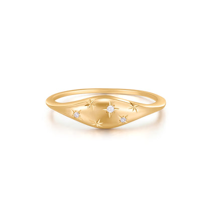 Midnights Diamond Gold Ring